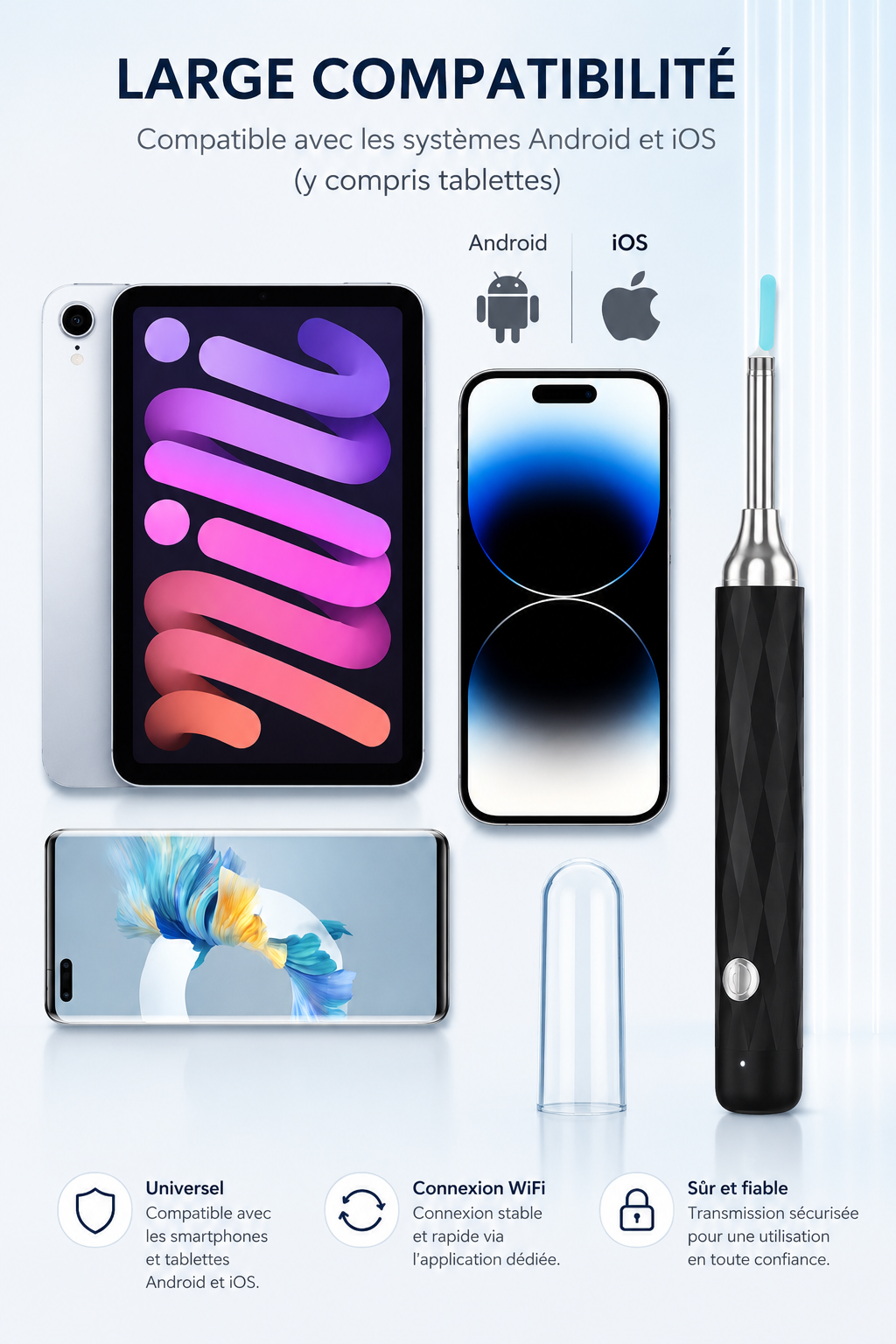 Otoscope de nettoyage d'oreilles